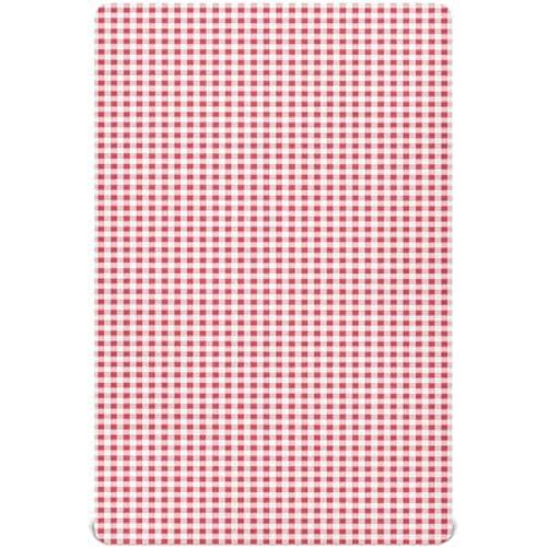 Fitted Crib Sheets for Boys Girls, Red and White Plaid Soft Breathable Mattress Cover for Standard Crib & Toddler Bed Mattress, 52 * 28 in.