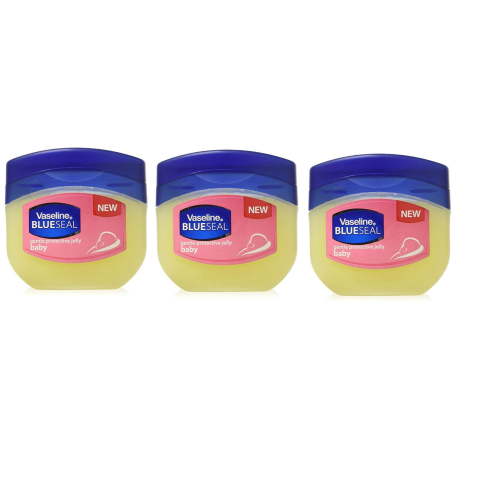 Vaseline Gentle Baby Healing Skincare, Pure Protective Petroleum Jelly, Infant Powder Scent, 50 mL, 3Pack