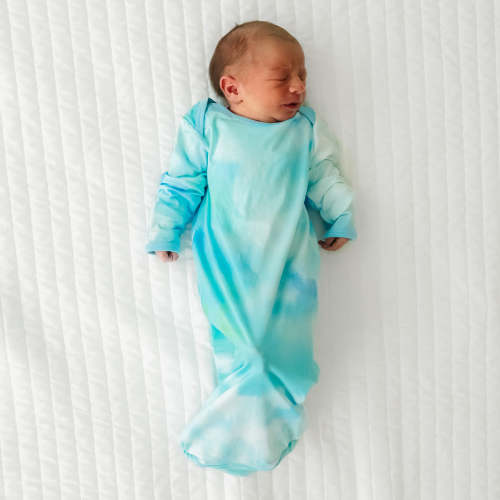 Tidepool Watercolor Infant Gown - Little Sleepies