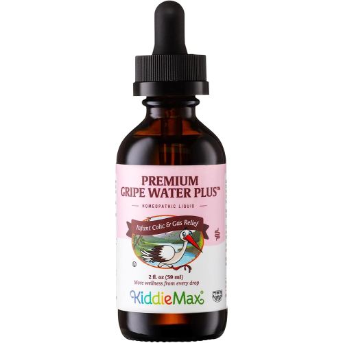 Maxi Health Gripe Water for Babies – Fast Acting Homeopathic Colic Calm Baby Gas Drops for Newborns – Natural Chamomile, Ginger, Peppermint & Fennel Baby Water for Hiccups (2 fl oz)