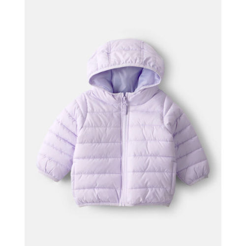Baby Packable Hooded Puffer Jacket - Purple - Carter's | Carter's