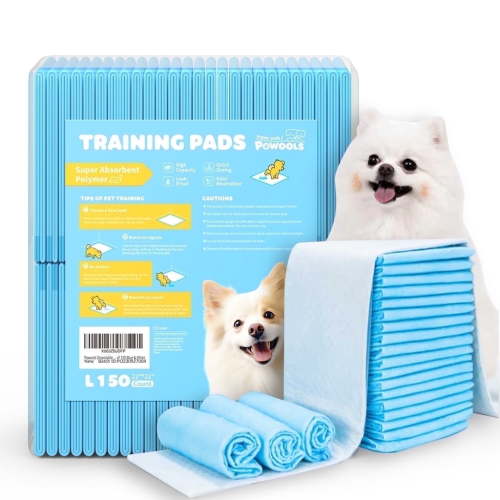 Powools Puppy Pads, Large 22" x 22", Super Absorbent 6-Layer Dog Pads, 150 Count