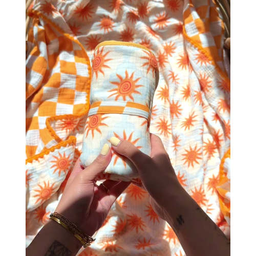 Reversible Organic Muslin Waterproof Changing Mat - Sunny Side – AEGI BLOOM