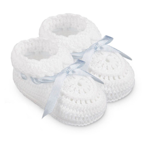 Jefferies Socks Baby Girls Hand Crochet Bootie 1 Pair