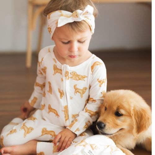 GOLDEN RETRIEVER | Full Zip Unisex Romper – Smitten Bub Co.