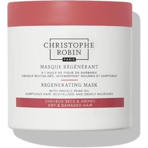Christophe Robin Regenerating Mask with Prickly Pear Seed Oil for Dry, Damaged and Chemically Treated Hair 8.4 fl. oz