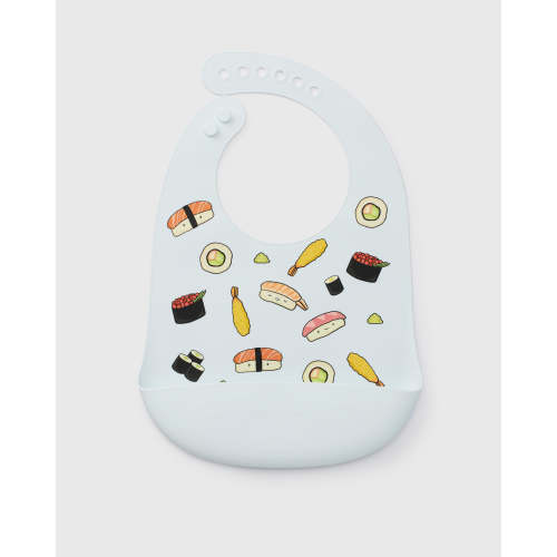 Silicone Bib Printed - Sushi