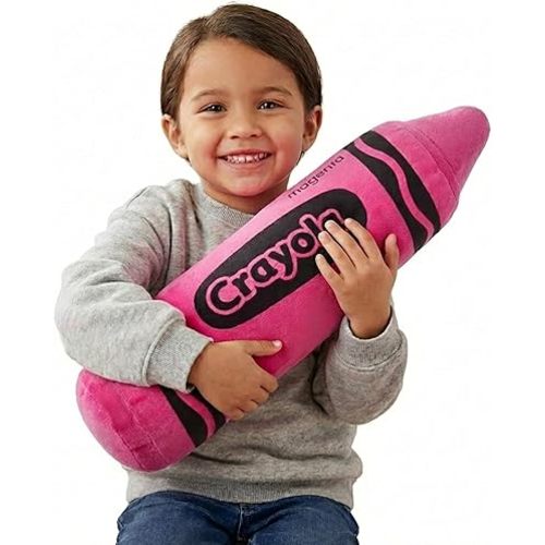 Jay Franco Crayola 17 Inches Crayon Plush Pillow – Ultra-Soft Stuffed Throw Cushion for Kids Playroom & Bedding, Purple