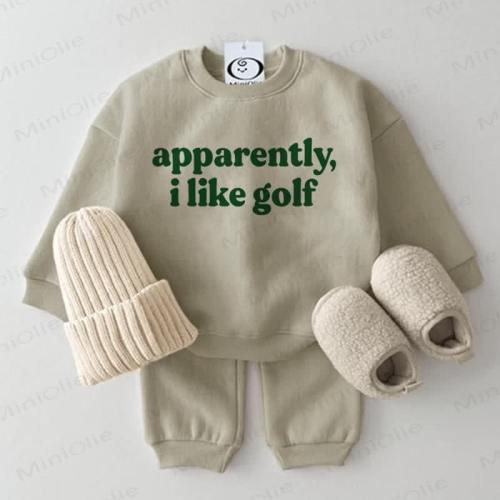 MiniOlie APPARENTLY I LIKE GOLF Baby 2-Piece Set
