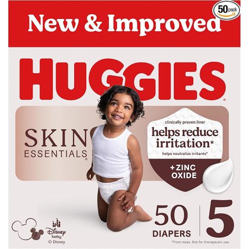 Huggies Skin Essentials Diapers Size 5, 50 Count