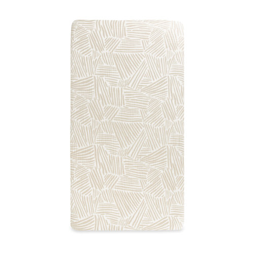 babyletto Oat Stripe Crib Sheet In Muslin Cotton & Reviews | Perigold