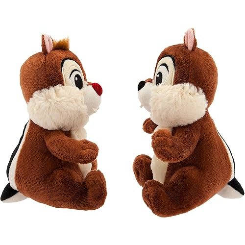 Disney Store Official Mini Bean Bag Plushies - Chip ' n Dale - Cute Stuffed Animal with Detailed Sculpting, Embroidered Features, Bean Bag Bottom Plush Toys for Kids