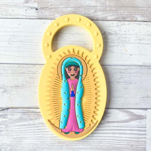 Our Lady of Guadalupe Teether | Silicone Catholic Baby Teether | Chews Life