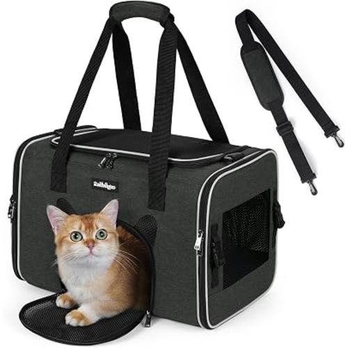 rabbitgoo Cat Carrier Soft with Safety Buckles, Sturdy Comfortable Pet Bag