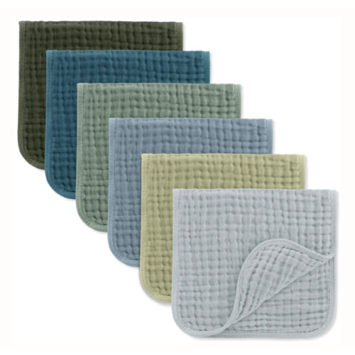 Muslin Burp Cloths in Multi Boy – Comfy Cubs