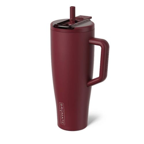 BruMate 40 fl oz Stainless Steel Era Flip 100% Leak-Proof Straw Tumbler - Cabernet