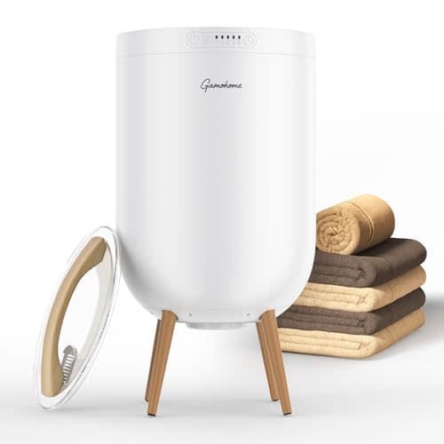 Towel Warmer Luxury Heated Bucket – Bluetooth Speaker, Ambient Light & Auto Shut Off – Fits Two 40"x70" Towels, Bathrobes, Blankets – Great Gift Idea