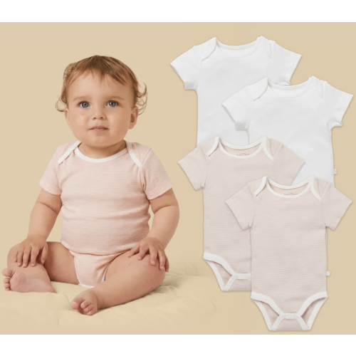 Short Sleeve Bodysuit 4 Pack