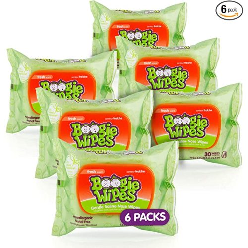 Boogie Wipes Wet Wipes for Baby and Kids, HSA/FSA Eligible, Chamomile and Vitamin E, White, Fresh Scent, 180 Count