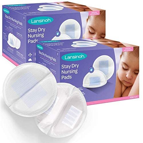 Lansinoh Stay Dry Disposable Nursing Pads for Breastfeeding, 200 Count