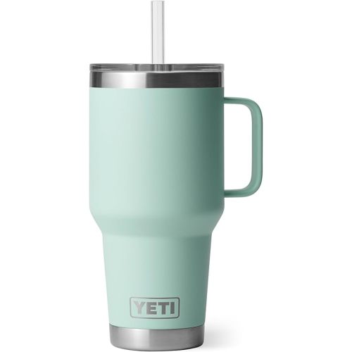 YETI Rambler 35 oz Straw Mug, Vacuum Insulated, Stainless Steel, Seafoam