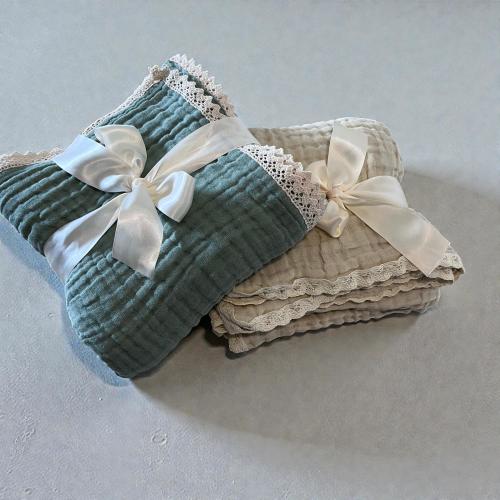 Muslin Baby Blanket Set of 2, Soft 6-Layer Muslin Swaddle, Organic Cotton Baby Blankets, Newborn Essentials, Baby Shower Gift