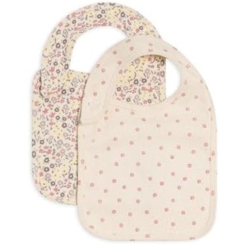 Colored Organics - 2-Pack 100% Organic Cotton Absorbent Baby Bibs - Teething and Drooling Bibs for Infant Girls & Boys