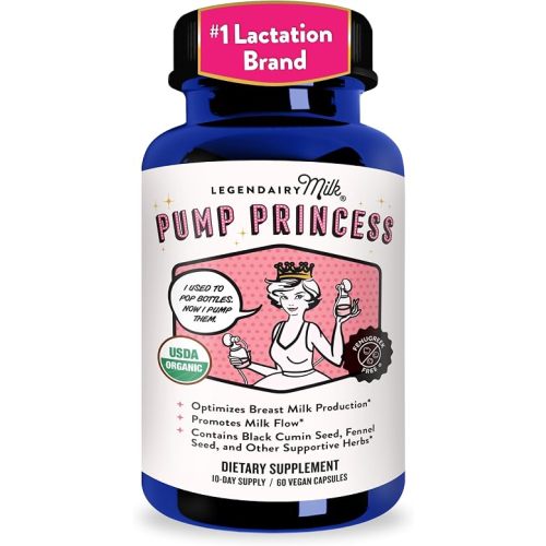 Legendairy Milk Pump Princess Lactation Supplement, Fenugreek Free, 60 Ct