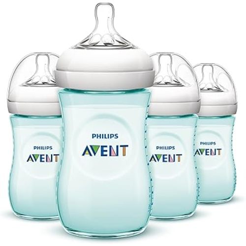 Philips AVENT Natural Bottle, Teal, 9 Ounce, 4 Count