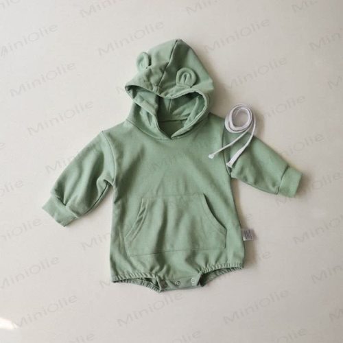 Baby Cute Bear Ears Hooded Bodysuit