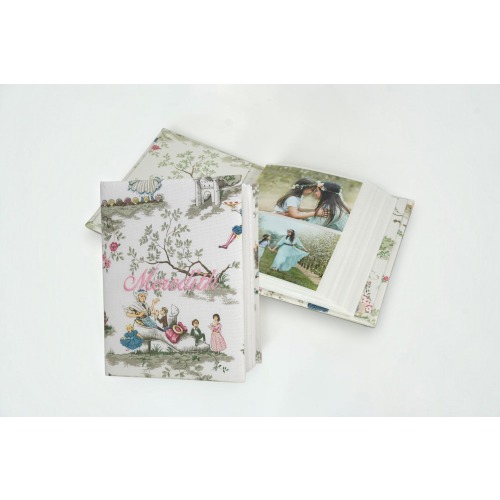 Personalized Baby Photo Album for 4x6 Photo Prints: Nursery Rhyme Toile Keepsake