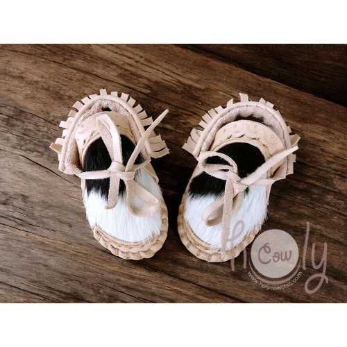 Leather Hairy Cowhide Baby Moccasins, Baby Moccasins, Toddler Moccasins, Infant Moccasins, New Mom Gift, Baby Shower Gift, Baby Boots
