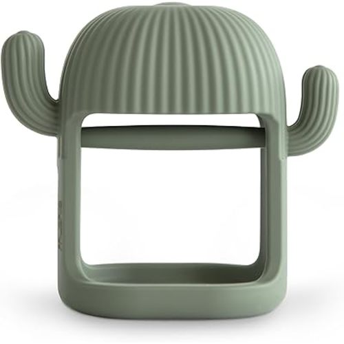 mushie Silicone Baby No-Drop Cactus Teether Toy