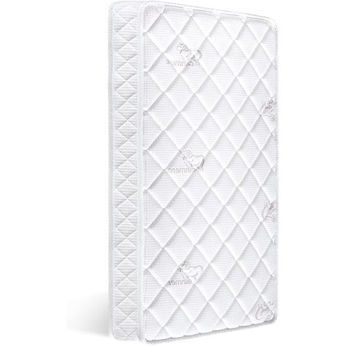 Premium Dual-Sided Crib & Toddler Mattress, 100% Knitted Fabric - Hypoallergenic, 5" Firm Soft Toddler Bed Mattresses, Non-Toxic Crib Mattress Fits Standard Cribs & Toddler Beds