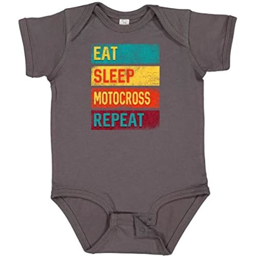 inktastic Eat Sleep Motocross Sports Baby Bodysuit