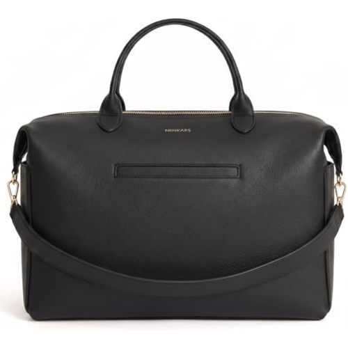 MINKARS Modern Diaper Bag - Convertible Tote to Backpack - Microfiber Vegan Leather Hospital Bag for Parents