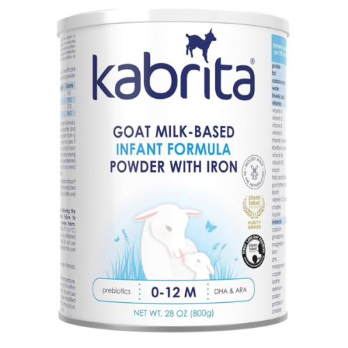 Kabrita Goat Milk-Based Infant Formula Powder with Iron, DHA, ARA & Prebiotics, for Infants 0–12 Months, Non-GMO, 28 oz