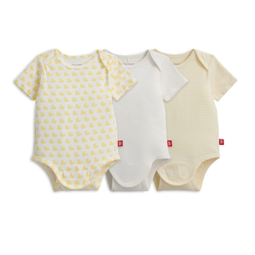 Magnetic Me (3 Pack) Unisex Bodysuit Bundle - Yellow, 0-3 M