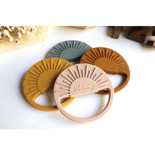 Personalized Sunset Silicone Soothing Ring Boho Baby Gift - Etsy