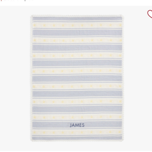 Matelasse Stripe Jacquard Baby Blanket