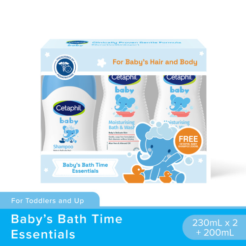 Cetaphil Baby Bath Set (Baby Ultra Moisturizing Bath & Wash 230ml x 2 + Baby Shampoo 200ml)