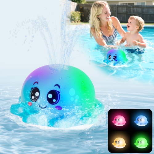Lvelia Baby Bath Toys, Toddler Shower Toys for Kids Ages 1-3, Light up Octopus Bath Toy Sprinkler,Infant Baby Toys 6-12-18 Months,Bathtub Fountain Toy for 1 Year Old Boys Girls 1st Birthday Gifts