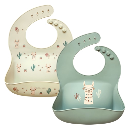 Silicone Baby Bibs (Llama)