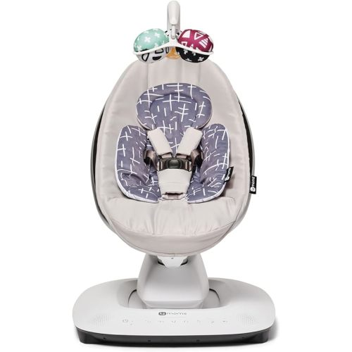 4moms MamaRoo Multi-Motion Baby Swing in Classic Grey with Plush Infant Insert, Dark Grey