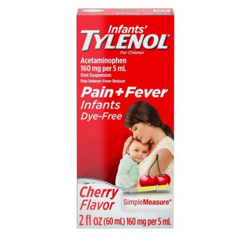 Infants' Tylenol Pain & Fever Reducer Liquid - Acetaminophen - Dye-Free Cherry - 2 fl oz