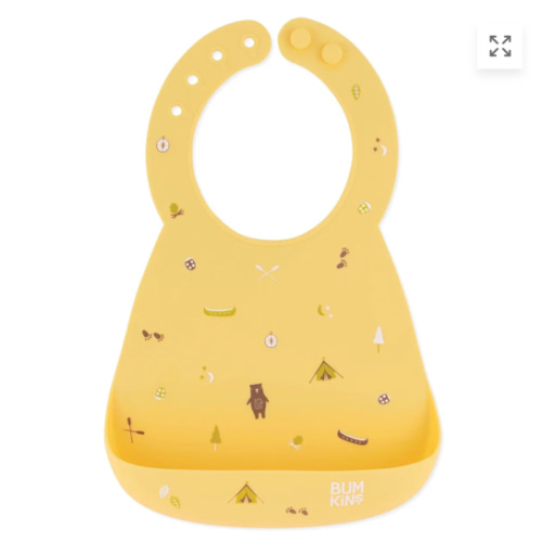 Cute Camp Gear Silicone Baby Feeding Bibs 6-24 Months | Bumkins