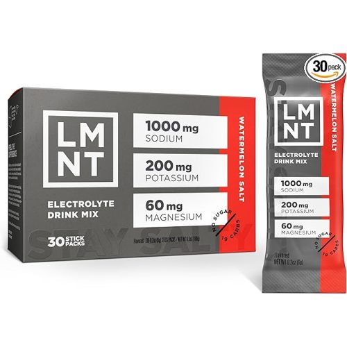 LMNT Zero Sugar Electrolytes - Watermelon Salt | Drink Mix | 30-Count