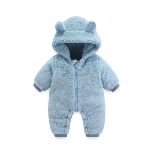Baby Fleece Onesie Hooded Autumn and Winter – Little Dresser