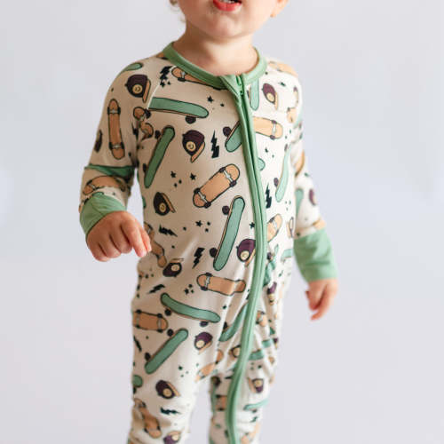 Infant Romper in Skateboard