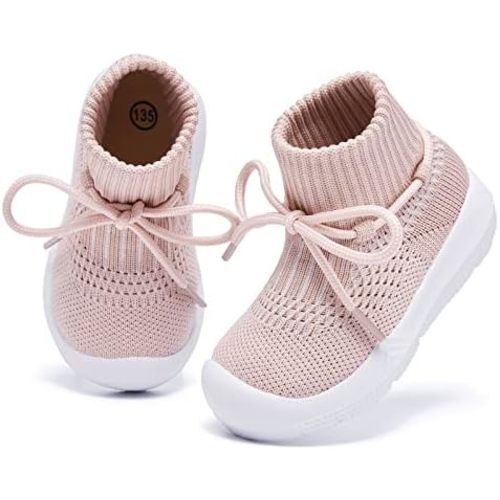 MORENDL Baby Sock Shoes Toddler Sneakers Infant Tennis Slip On Walking Shoes Boys & Girls Non-Slip Slippers
